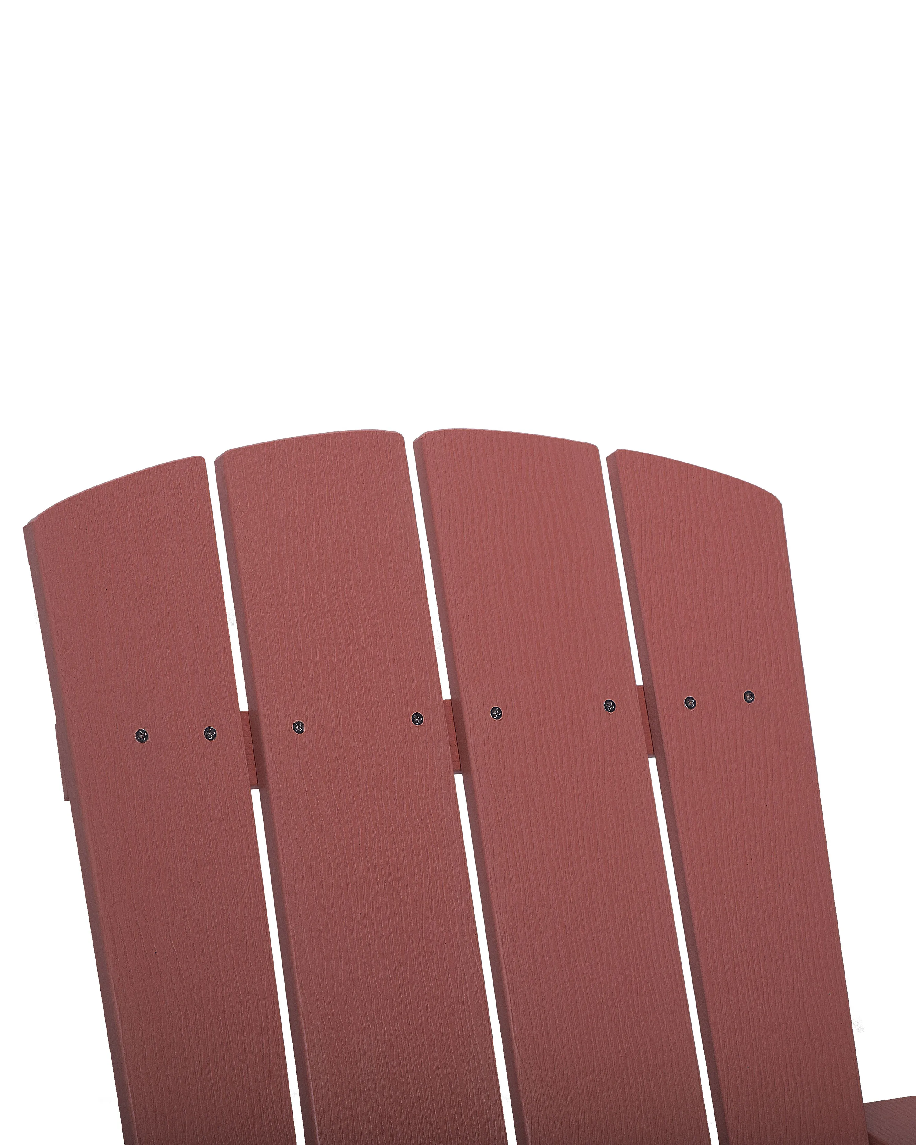 Tuinstoel ADIRONDACK met voetenbank Rood