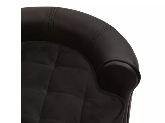 Canapé pour chien Marron 48x48x32 cm Peluche et similicuir