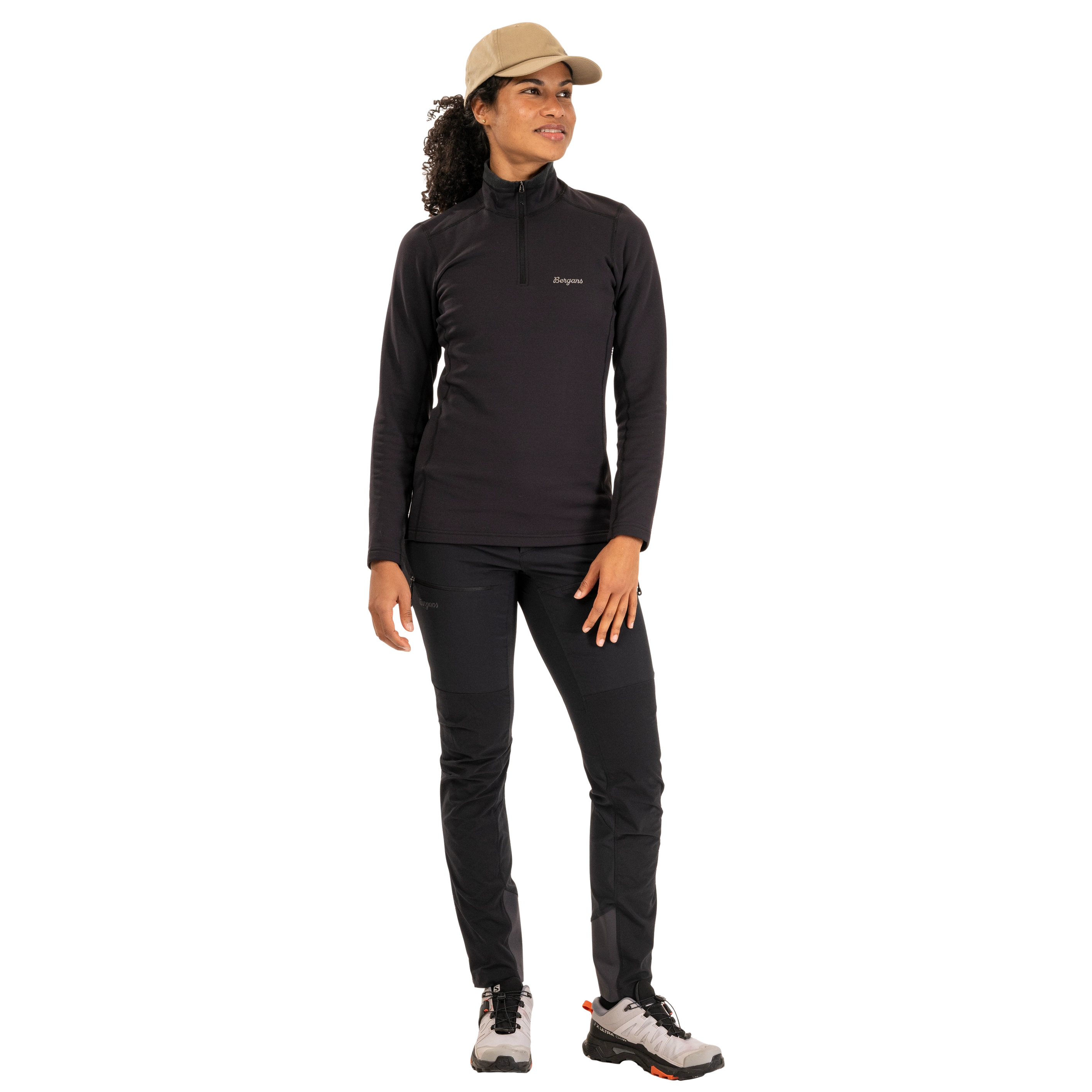 Midtli Midlayer Half Zip Women Black