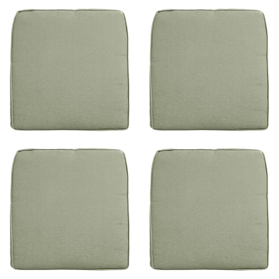 Madison - Zitkussen Wicker Panama sage - Ca. 48x48 cm - Set van 4