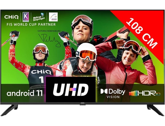 CHIQ - TV LED 4K 108 cm U43GLX Android Smart TV, UHD, 4K