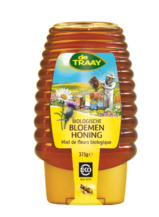 De Traay Bloemenhoning Biologisch Knijpfles 250GR
