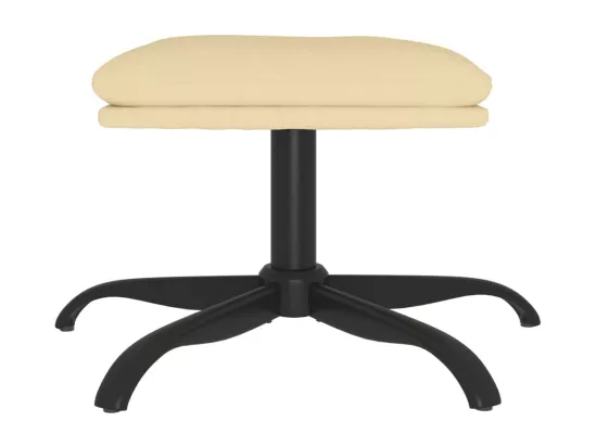 Repose-pied Blanc crème 60x60x36 cm Velours
