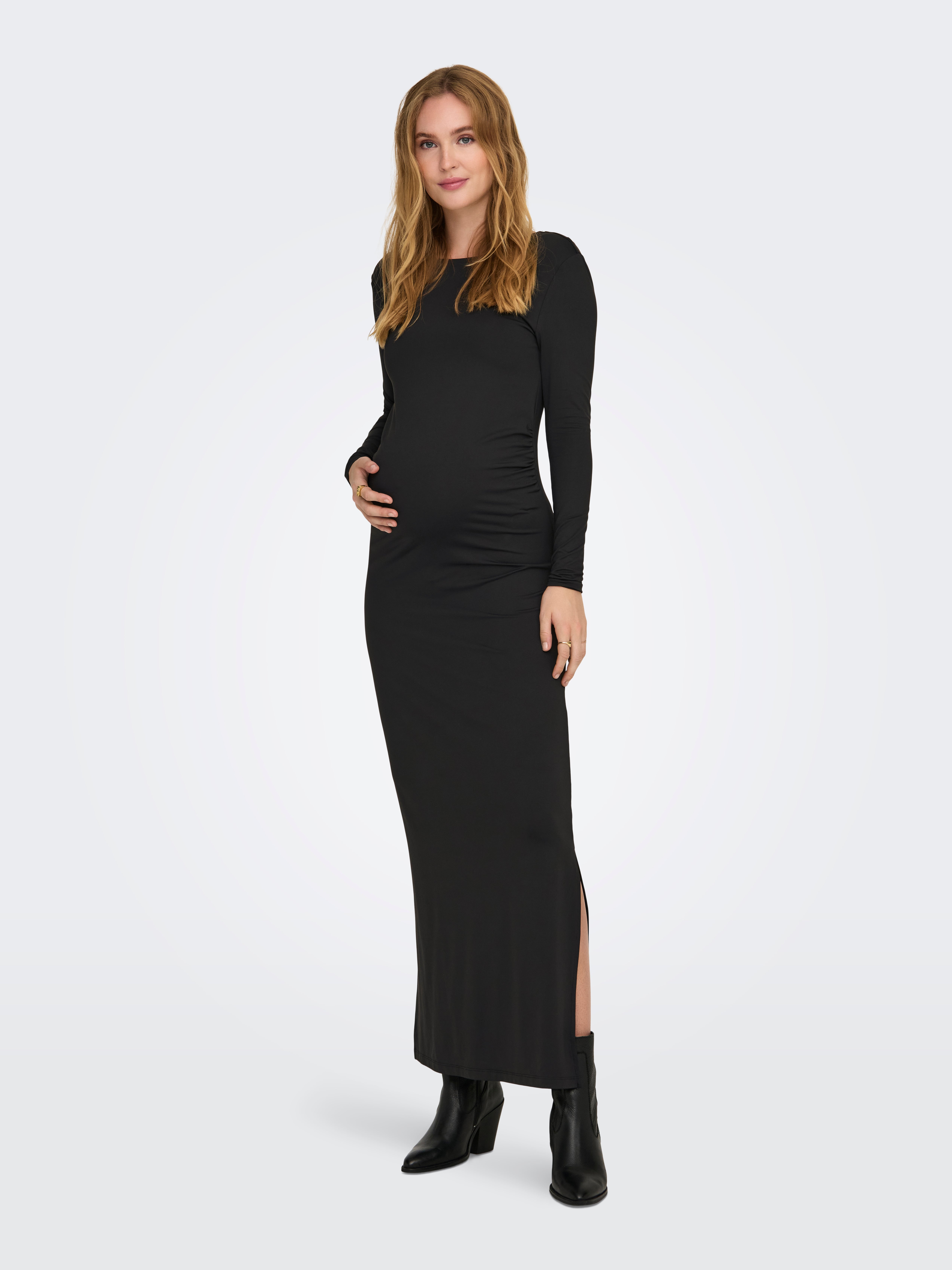 OLMEA Langes Kleid Black