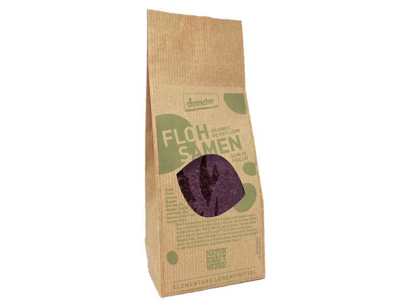 Naturkraftwerke Flohsamen 250 g Ganze Flohsamen aus Demeter Anbau
