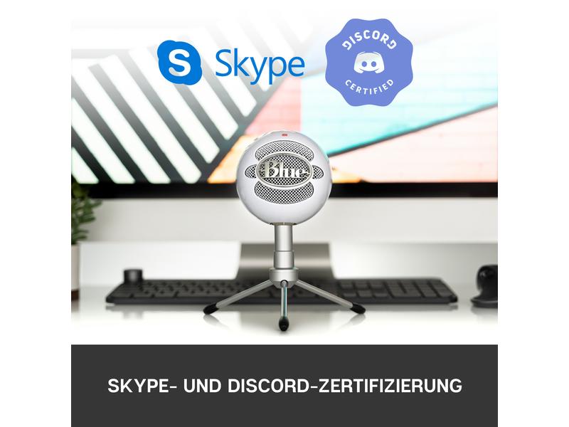 Blue Kondensatormikrofon Snowball iCE Weiss Desktop-USB-Mikrofon