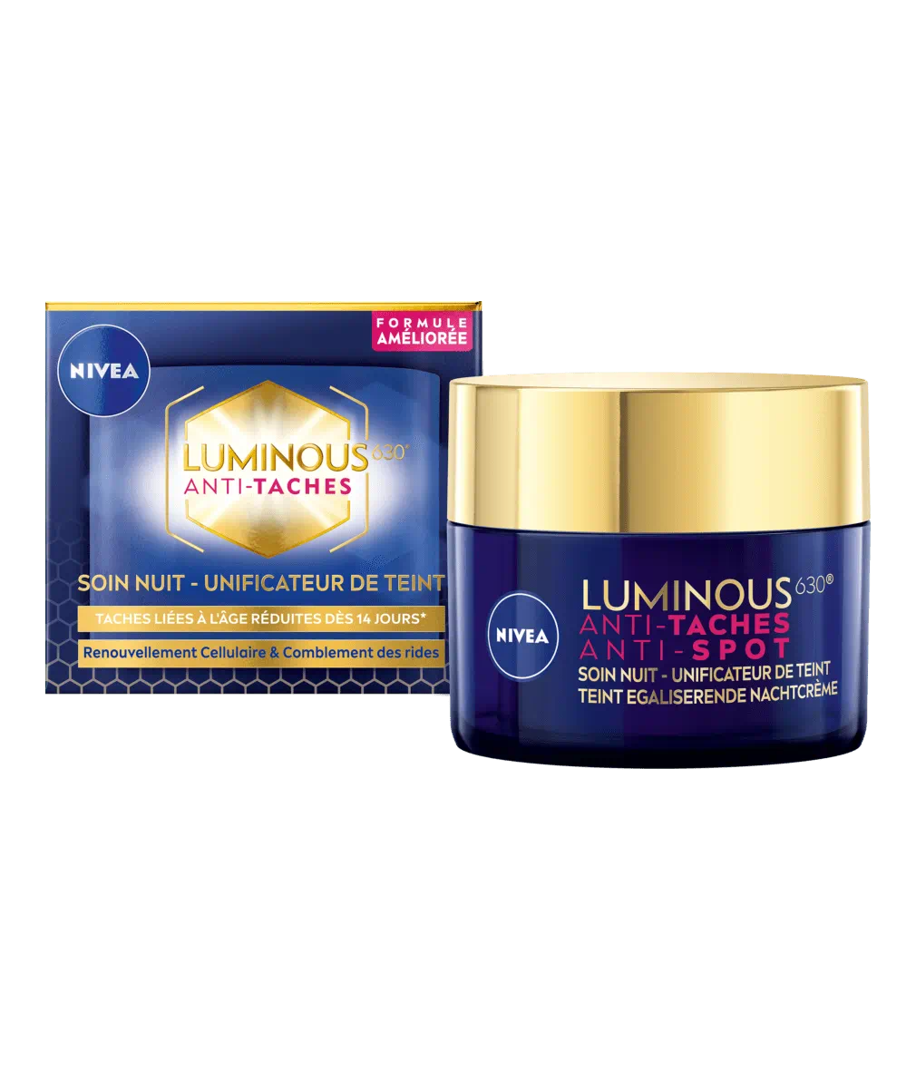 SOIN NUIT UNIFICATEUR DE TEINT NIVEA LUMINOUS630®