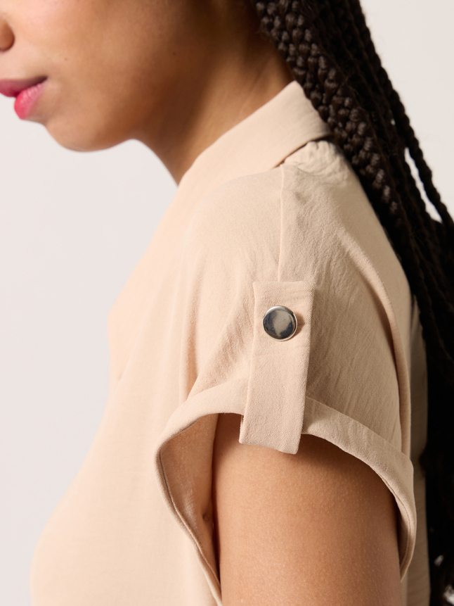 Top col chemise boutons épaules