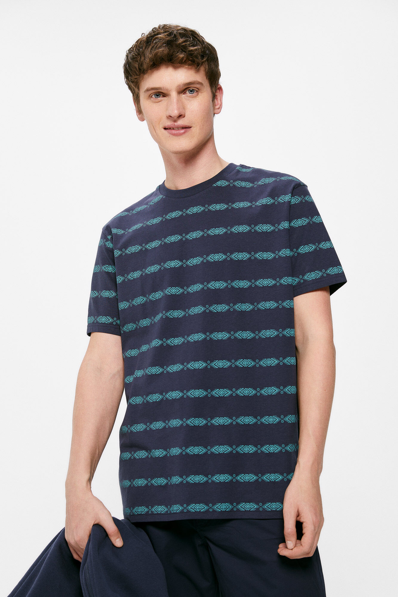 Camiseta Aop - azul escuro