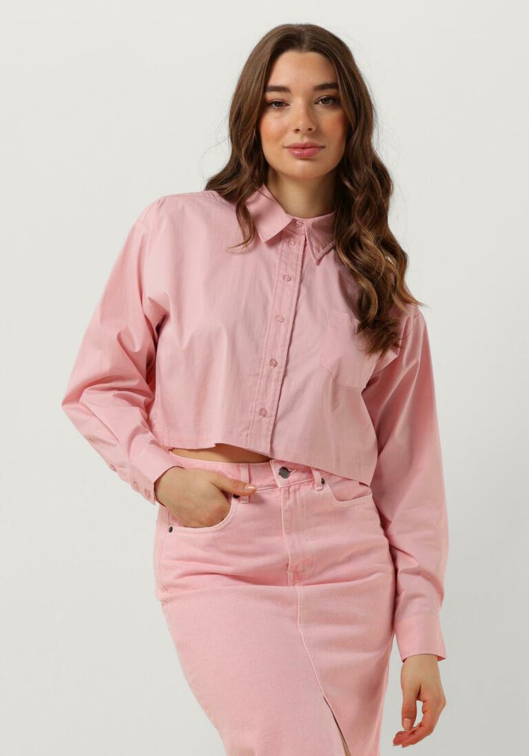 CO\\'COUTURE roze co'couture blouse cotton crisp cropped shirt