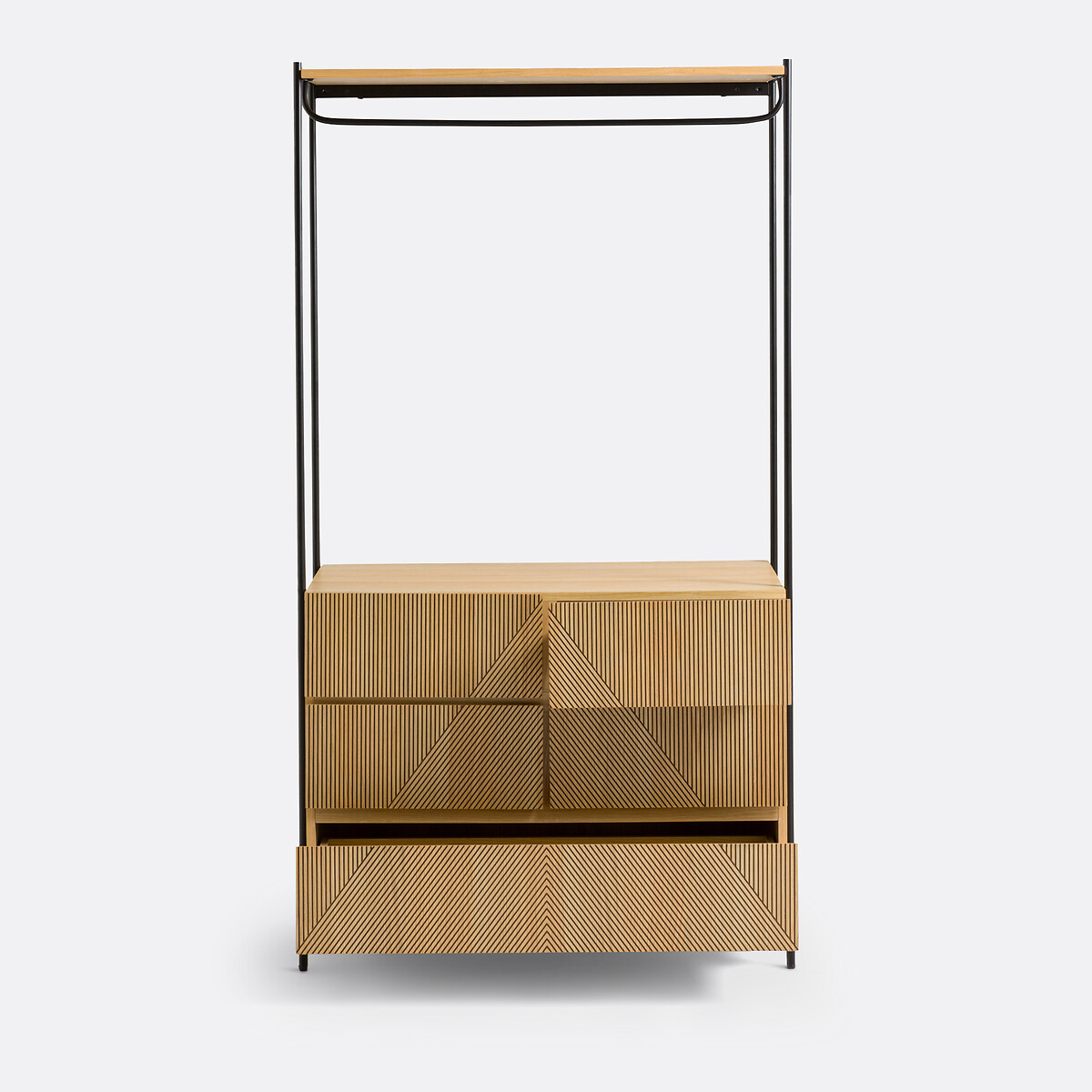 LA REDOUTE INTERIORS<br>Módulo de vestir, área para pendurar roupas + 5 gavetas, Lodge