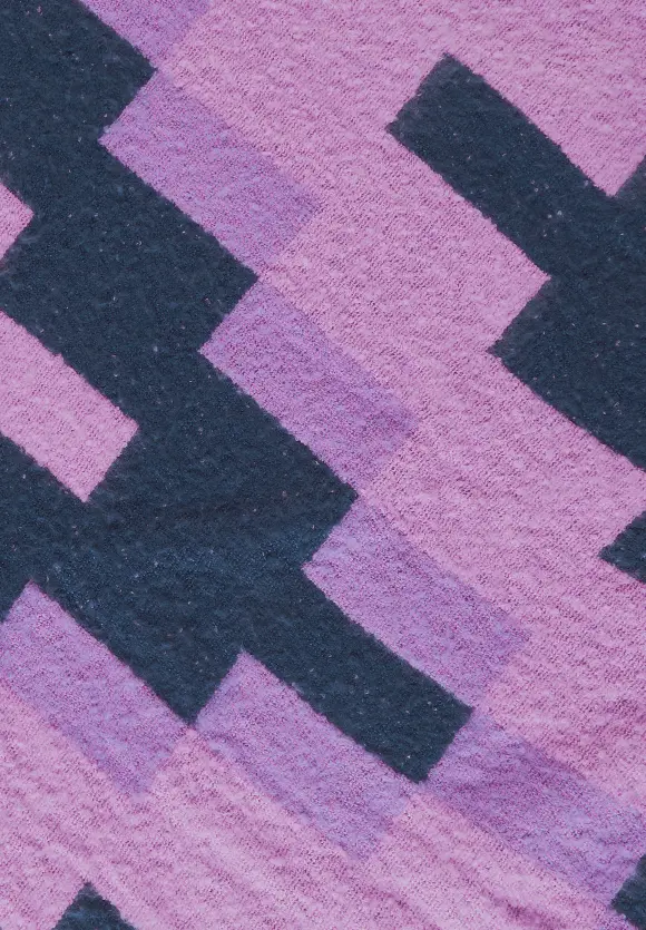 Bouclé Jacquard Tuch - atlantic blue