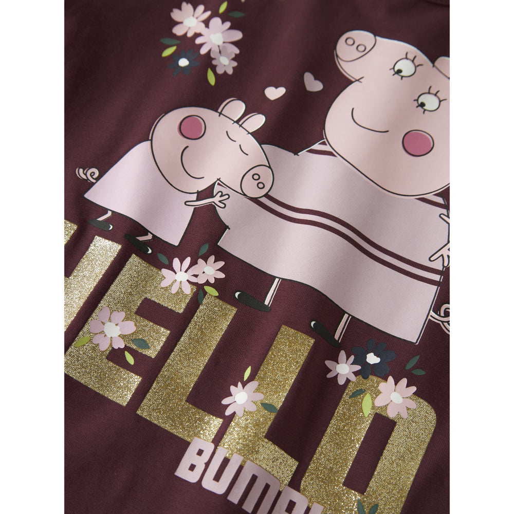 Køb Name It Burgundy Nmfora Peppa Ls Nreg Top Box Cplg
