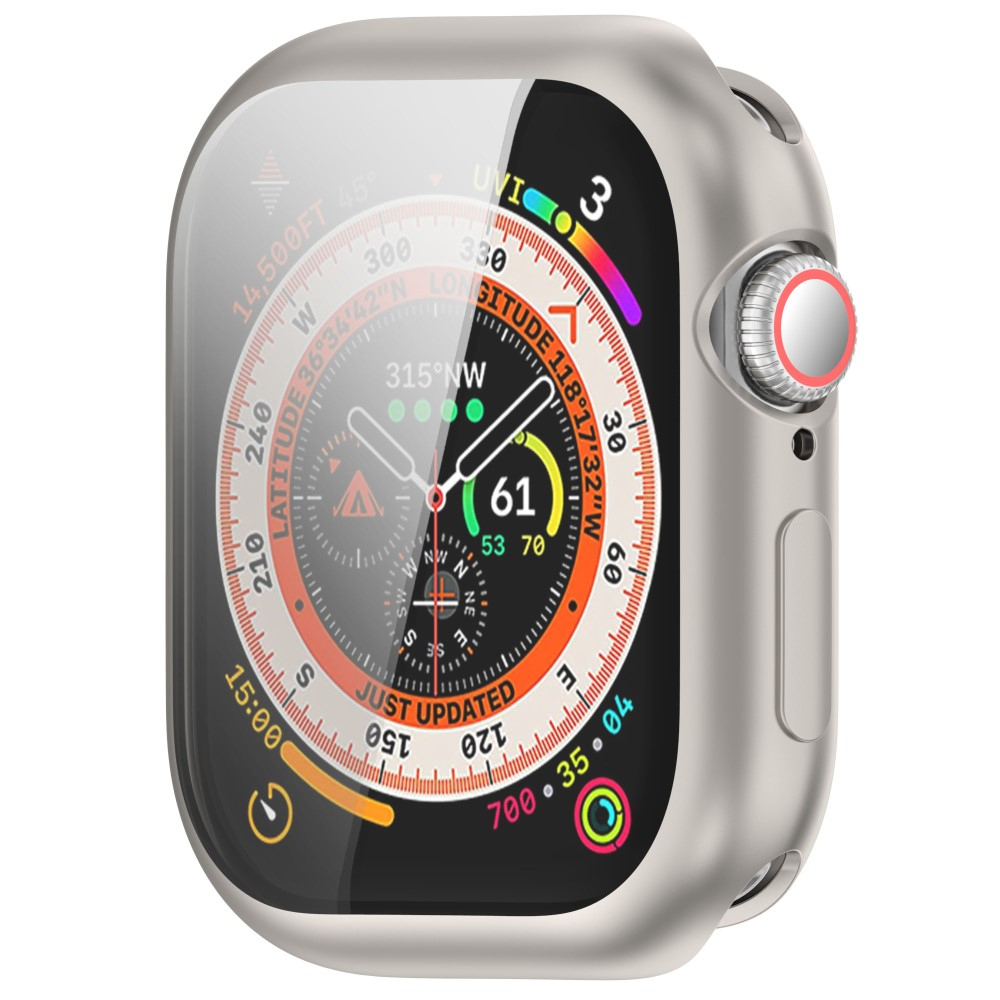 Apple Watch (42 mm) Galvanisierte Gummi Bumper Hülle mit Displayschutz - Champagner