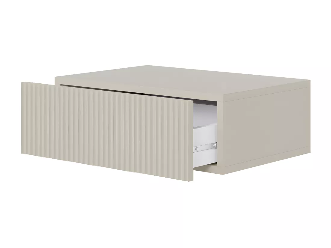 Table de chevet suspendue - 50 cm - grège - VELDIO