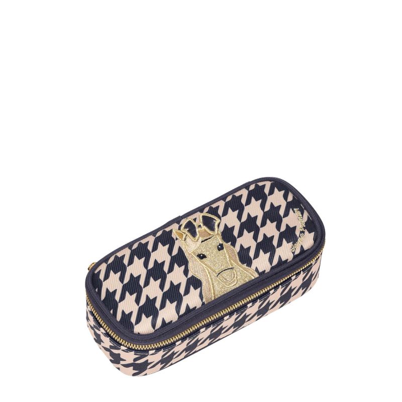 Trousse Pencil Box 22 cm Houdstooth Horse
