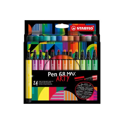 STABILO Arty Pen 68 MAX - 24 Feutres - couleurs assorties
