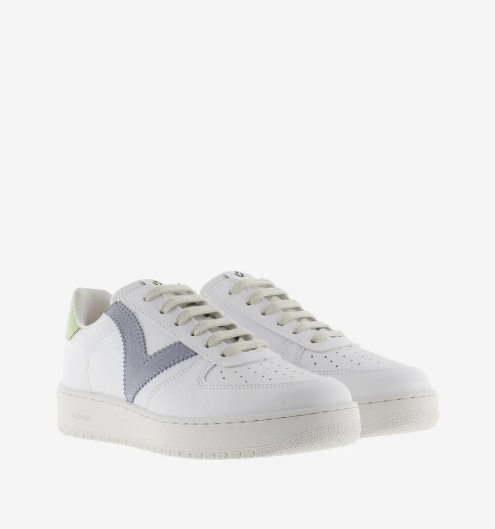 MADRID EFFET CUIR CONTRASTANT Baskets sport unisexe LILA