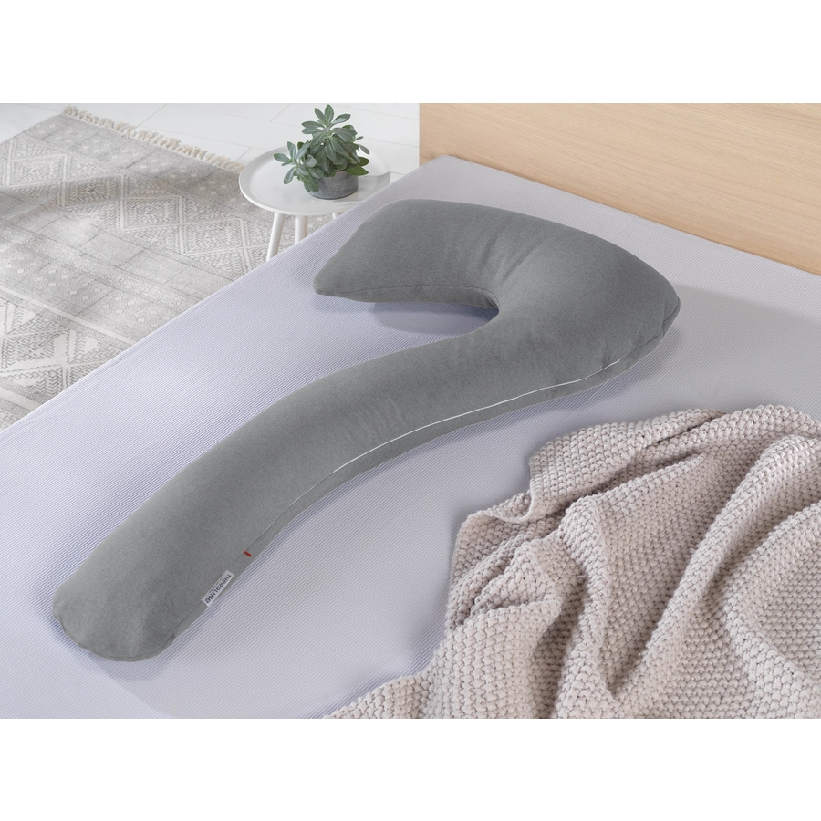 THERALINE my7 Seitenschläferkissen Melange mittelgrau Bamboo-Kollektion