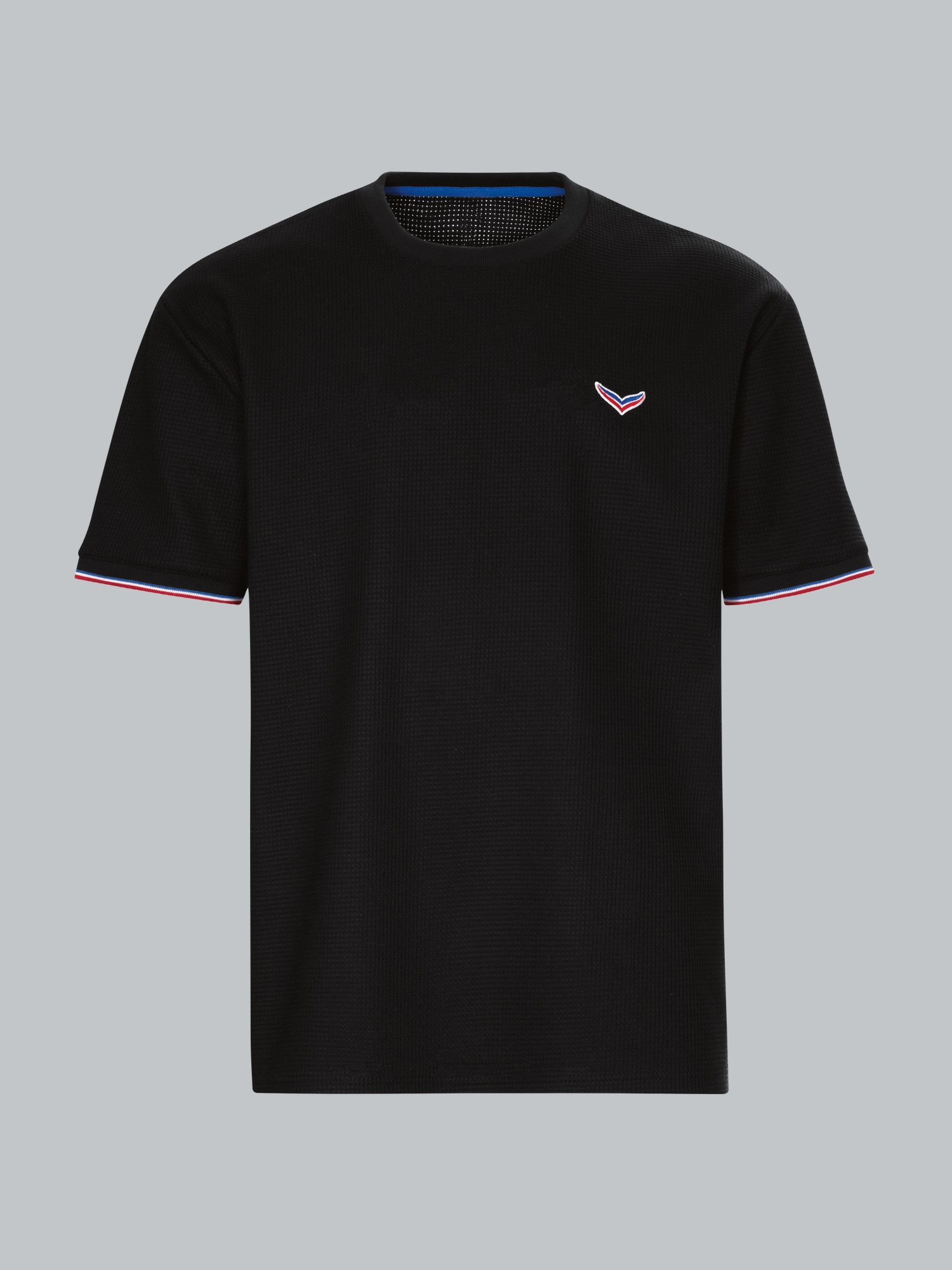 Oversized T-Shirt in Waffeloptik Schwarz