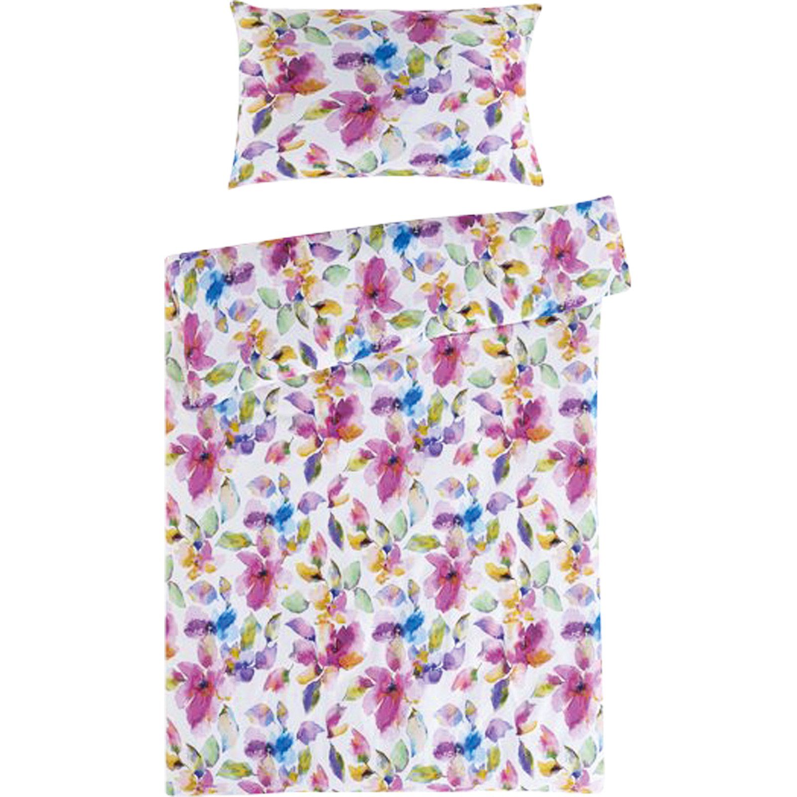 Bettwäsche Satin Blumen rosa