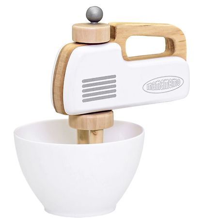 MaMaMeMo Handmixer m. Schüssel - Holz - Weiß