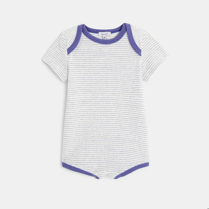 Combishort en coton éponge bébé violet Absorba Mauve Violet