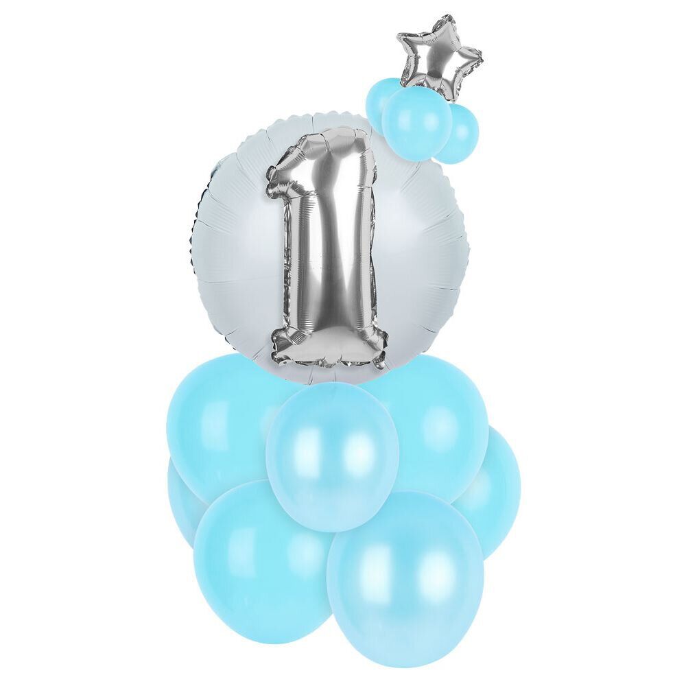 Kit ballon chiffre 1 bleu ou rose