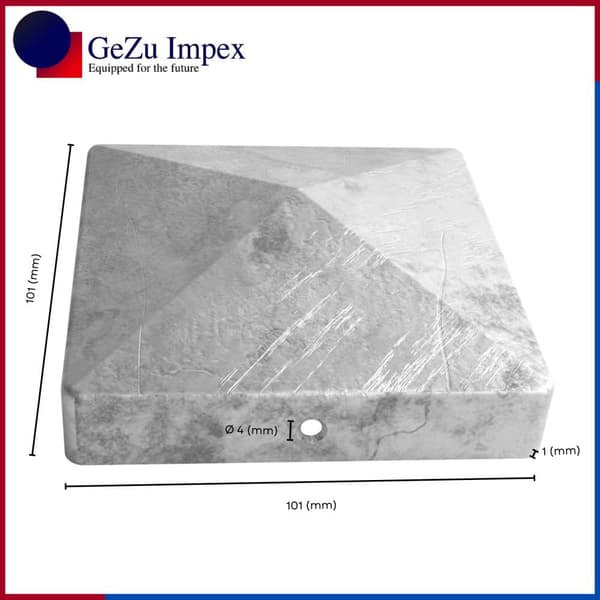 Stolpehatt pyramide 101x101 varmgalvanisert, 16 stk