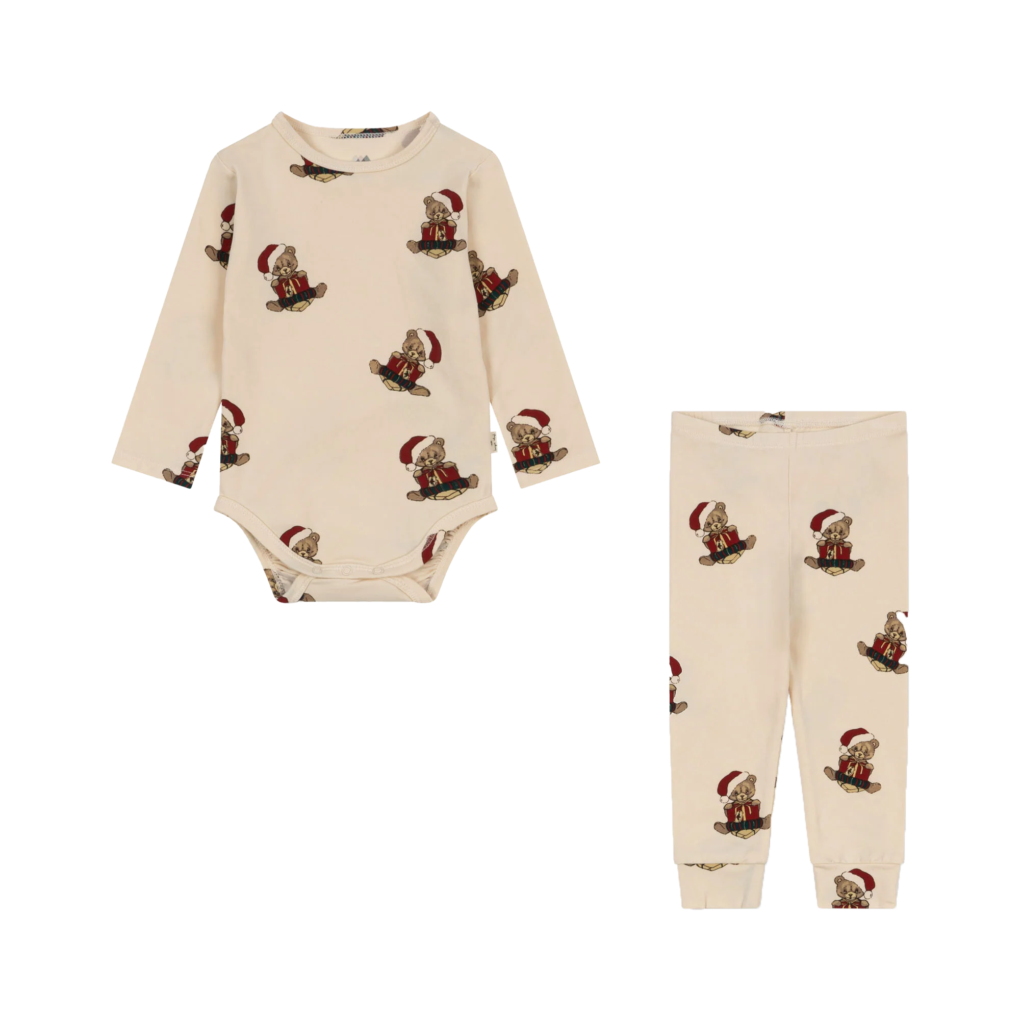 Ensemble body et pantalon en coton bio mélangé | Multicolore