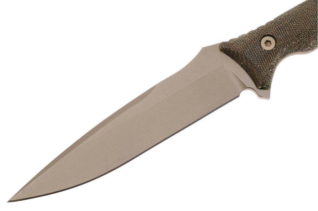 Spartan Blades Moros SB53DEGRKYTN Flat Dark Earth, Green Micarta, survivalmes, kydex schede