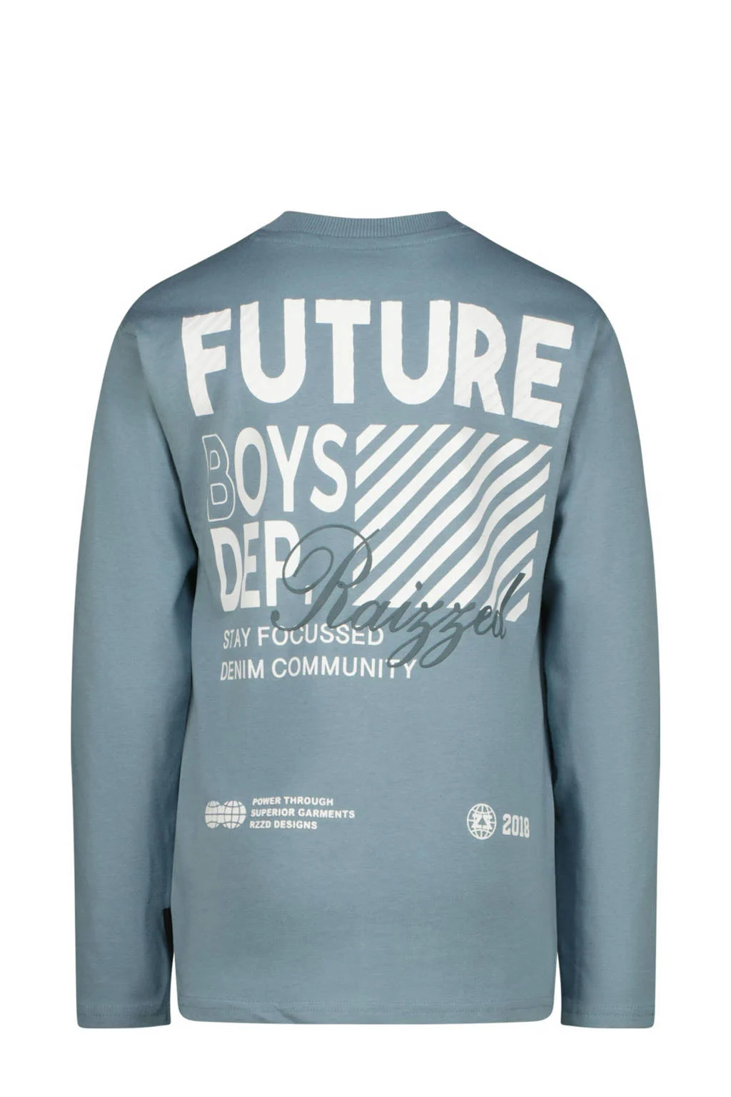 Raizzed longsleeve lichtblauw