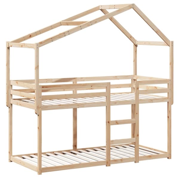 vidaXL Køyeseng uten madrass 90x200 cm heltre furu