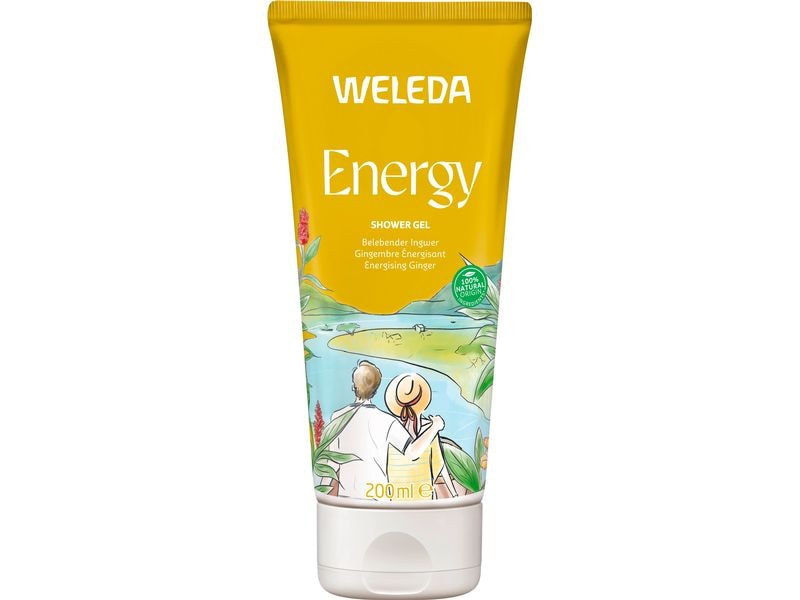 WELEDA Duschgel Energy 200 ml Belebende und natürliche Pflegedusche mit ätherischen Ölen