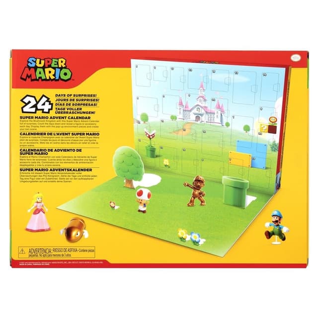 JAKKS Pacific Super Mario-adventskalender 2,5 tommer figurer og tilbehør Klassisk tema