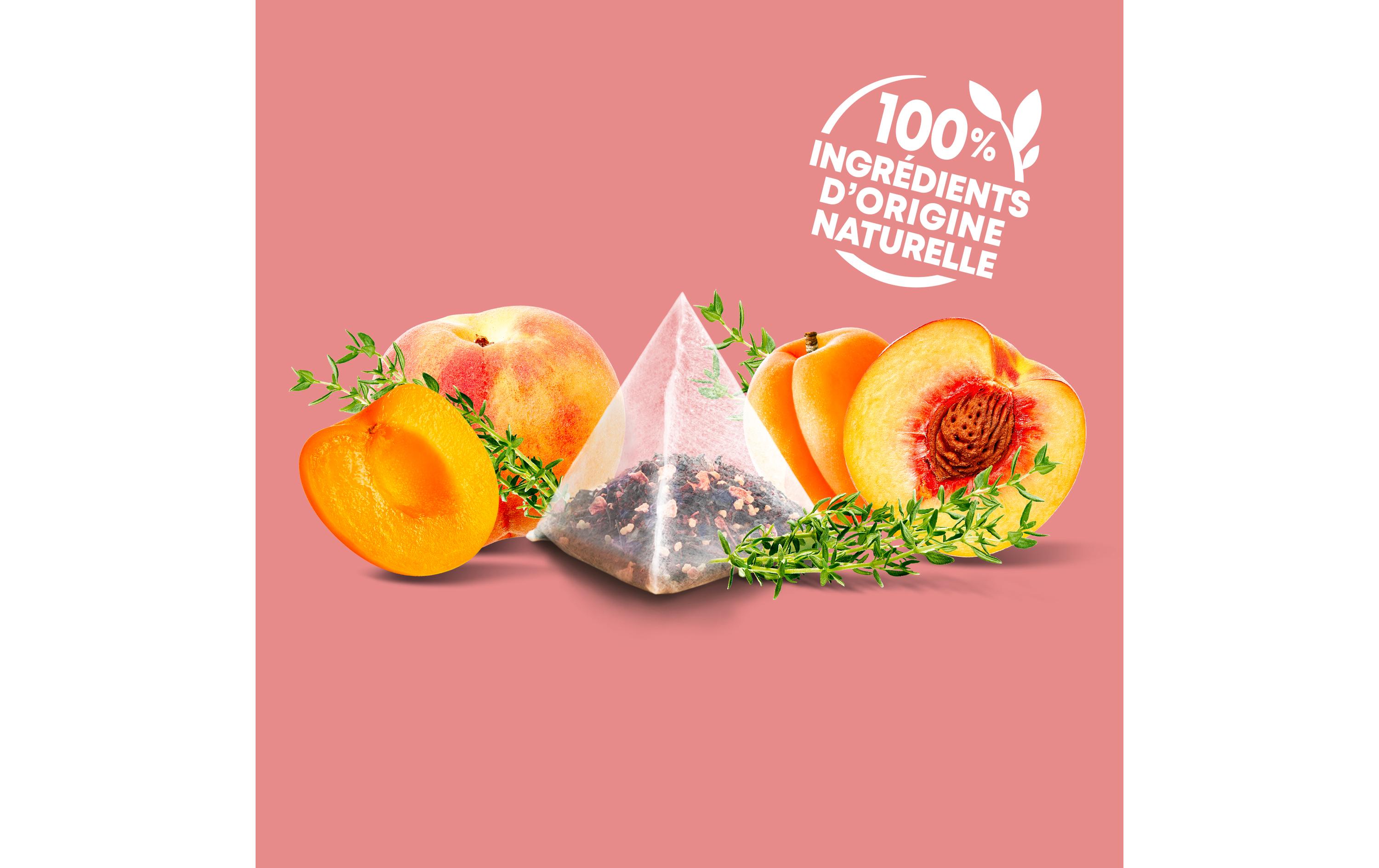 Teebeutel Infusion Péche Abricot 20 StückTee mit Pfirsich und Aprikose