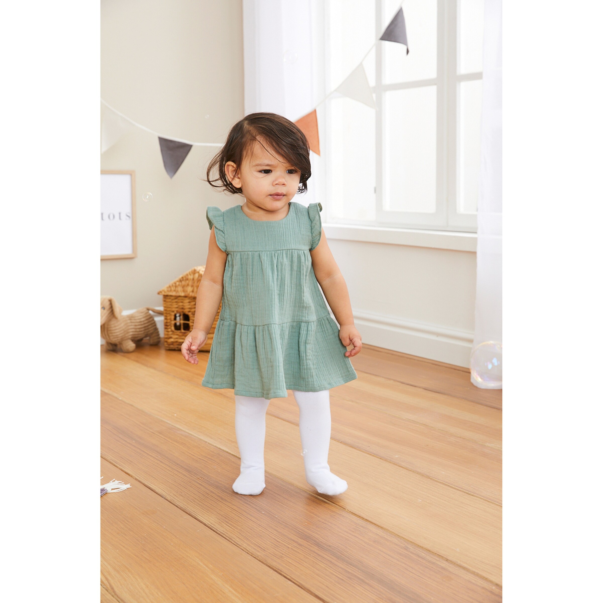 Lilletots - Sunshine Girls Musselin-Kleid kurzarm