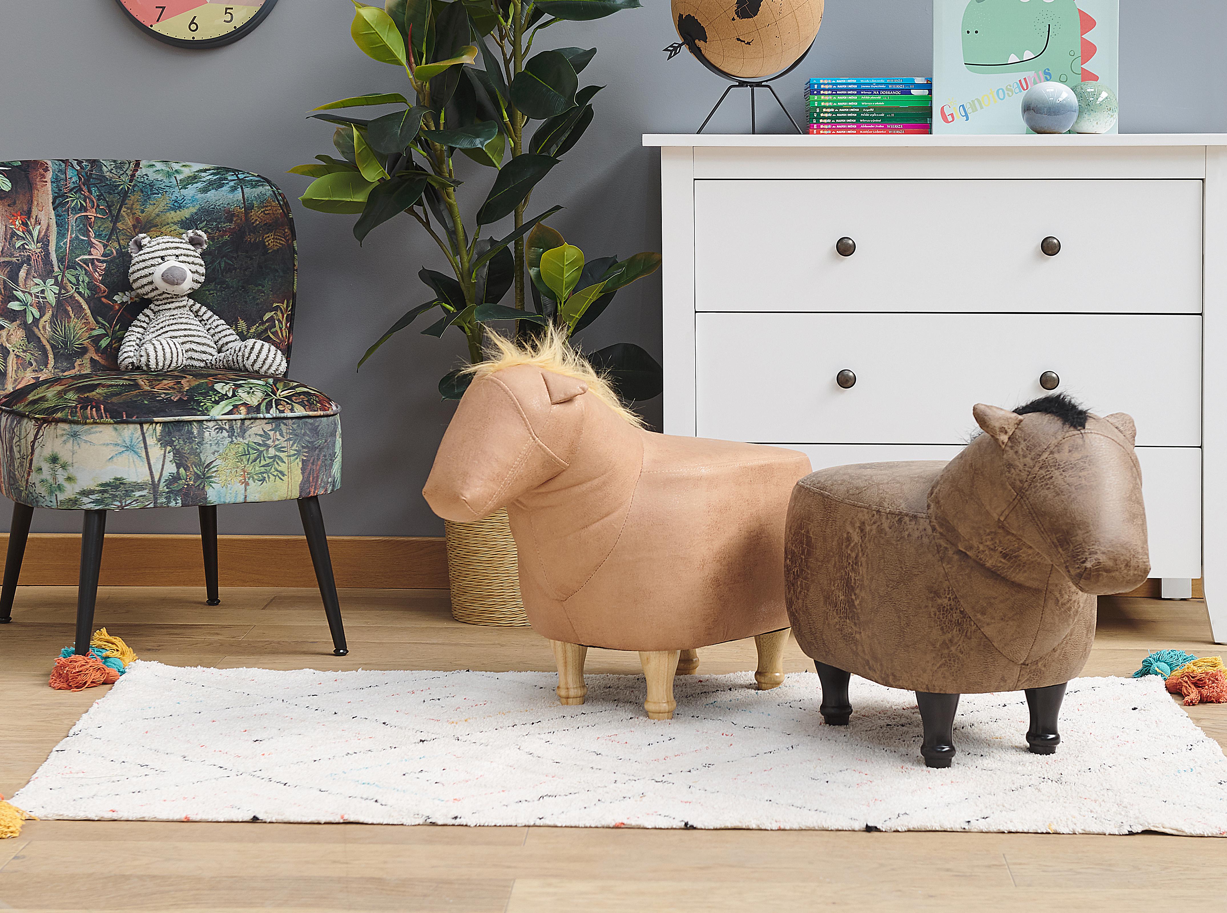 Dierenpoef HORSE Kunstleer Lichtbruin Paard