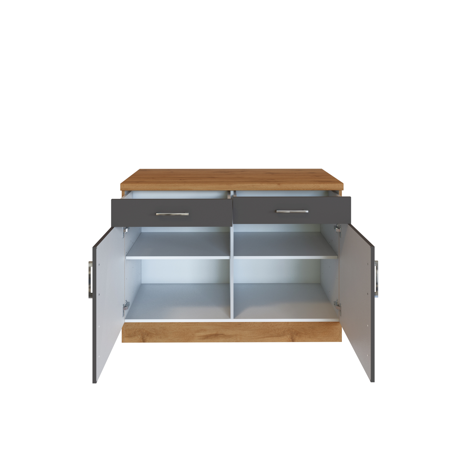 Anrichte SORRENTO - anthrazit - Wotan Eiche - 100 cm breit