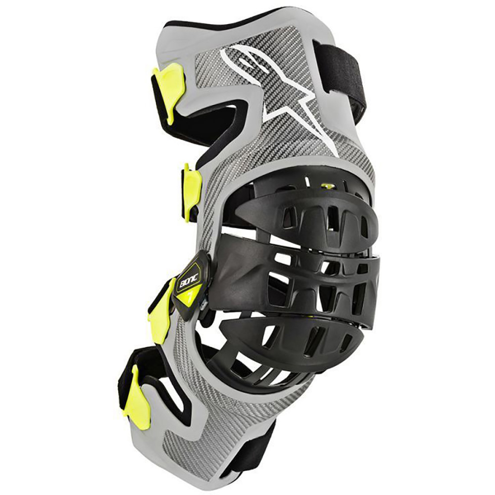 Alpinestars - Orthèse de genou Bionic-7 - Paire Gris / Jaune fluo