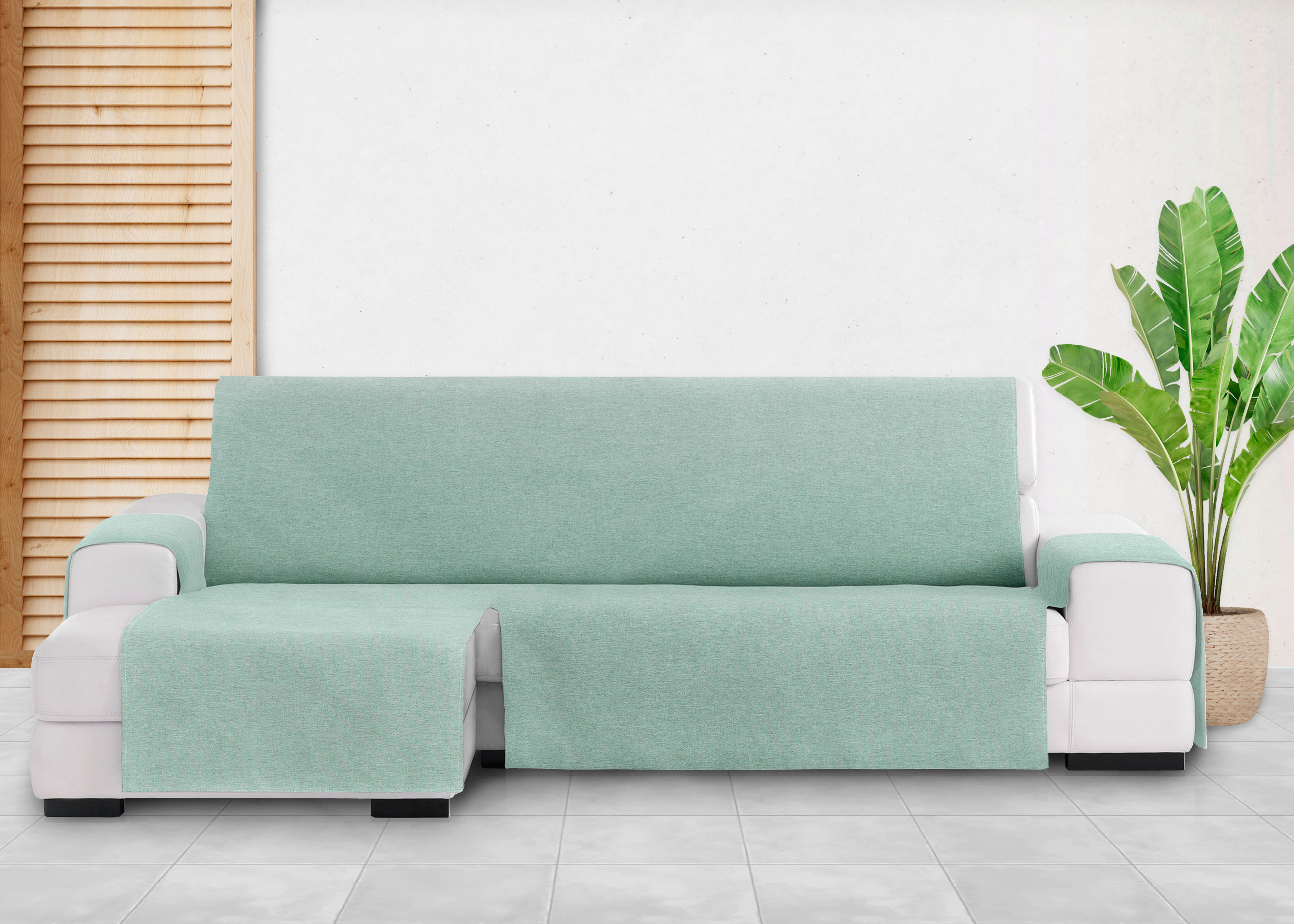 Capa protetora Vipalia para chaise longue esquerda 240, verde, modelo Brisa