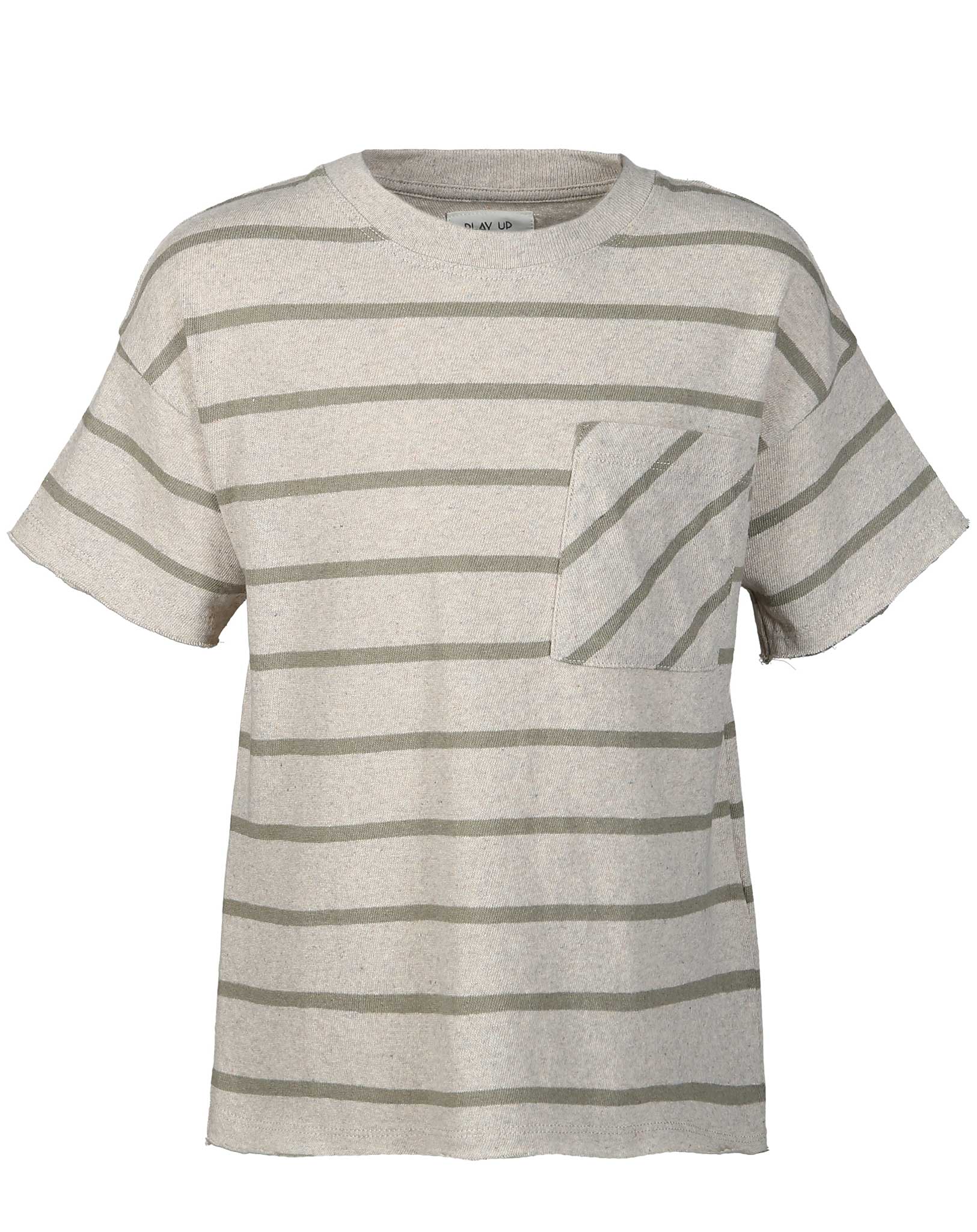 T-Shirt OLAF gestreift in creme/grün
