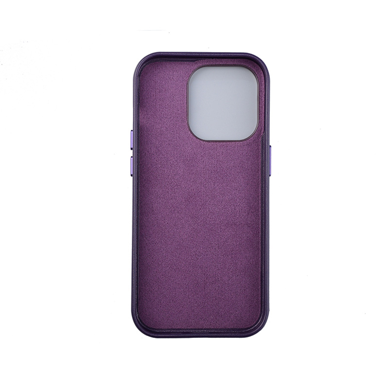 iPhone 14 Pro Max MagSafe Leder Case Schutzhülle - Violett