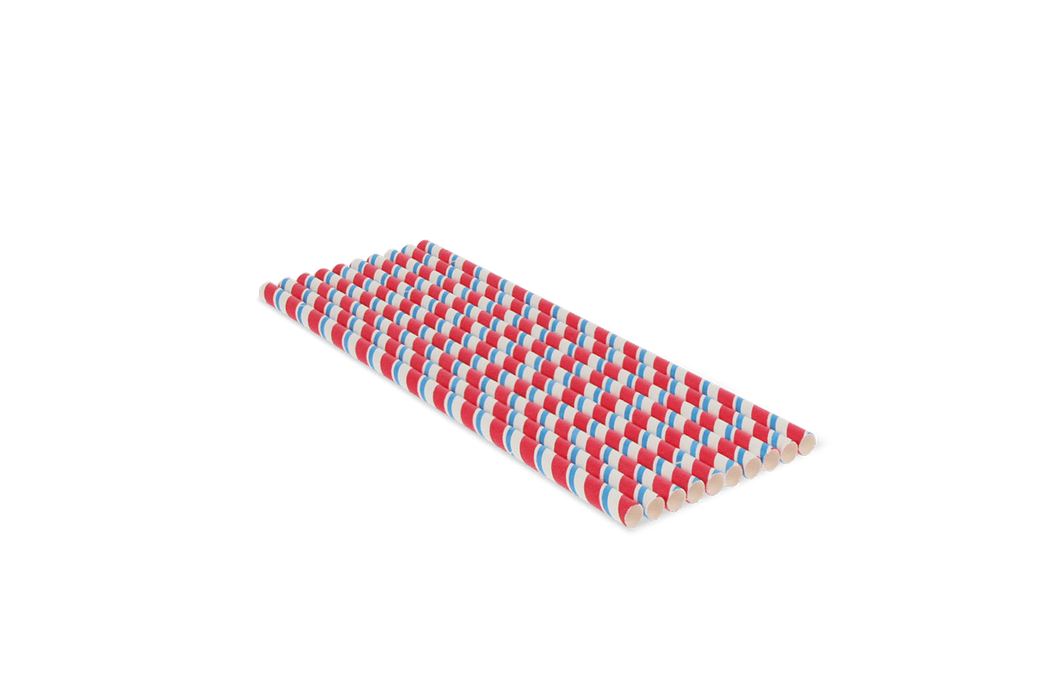 Papieren rietjes gekleurd 230x8mm FSC®Mix BIO