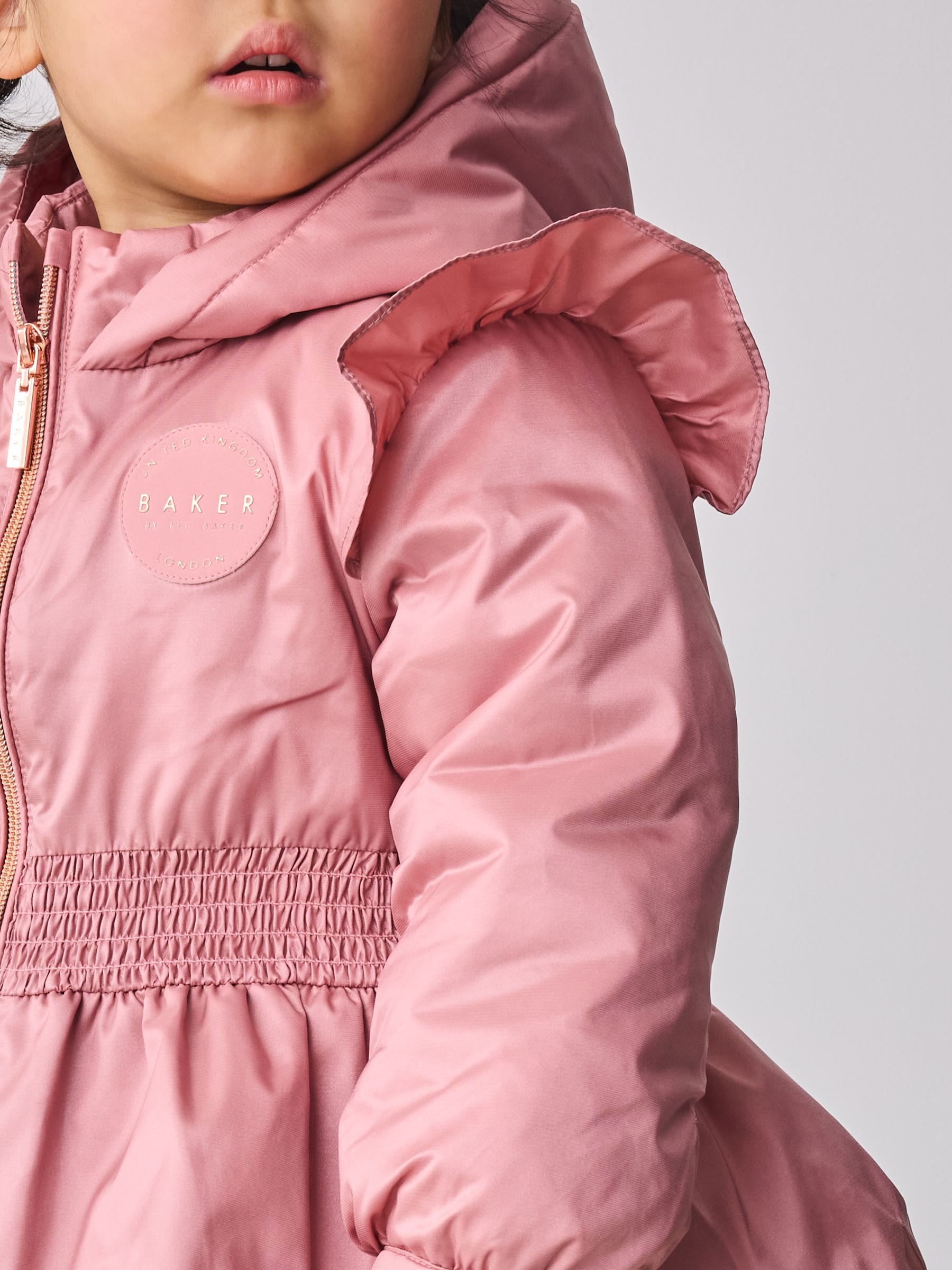 Baker by Ted Baker roze regenbestendige lichtgewicht regenjas met geschulpte rand