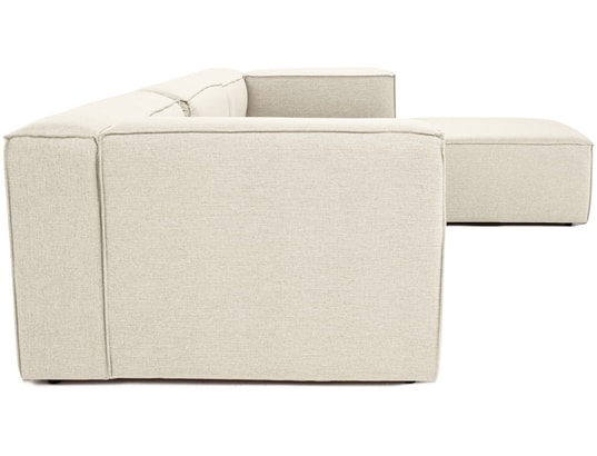 CONCEPT1 - Canapé tissu Fora angle ecru 297 x 190 x h66