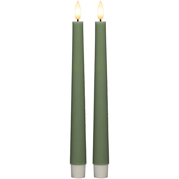 Blokker LED Dinerkaars Taper - 2 stuks - Groen