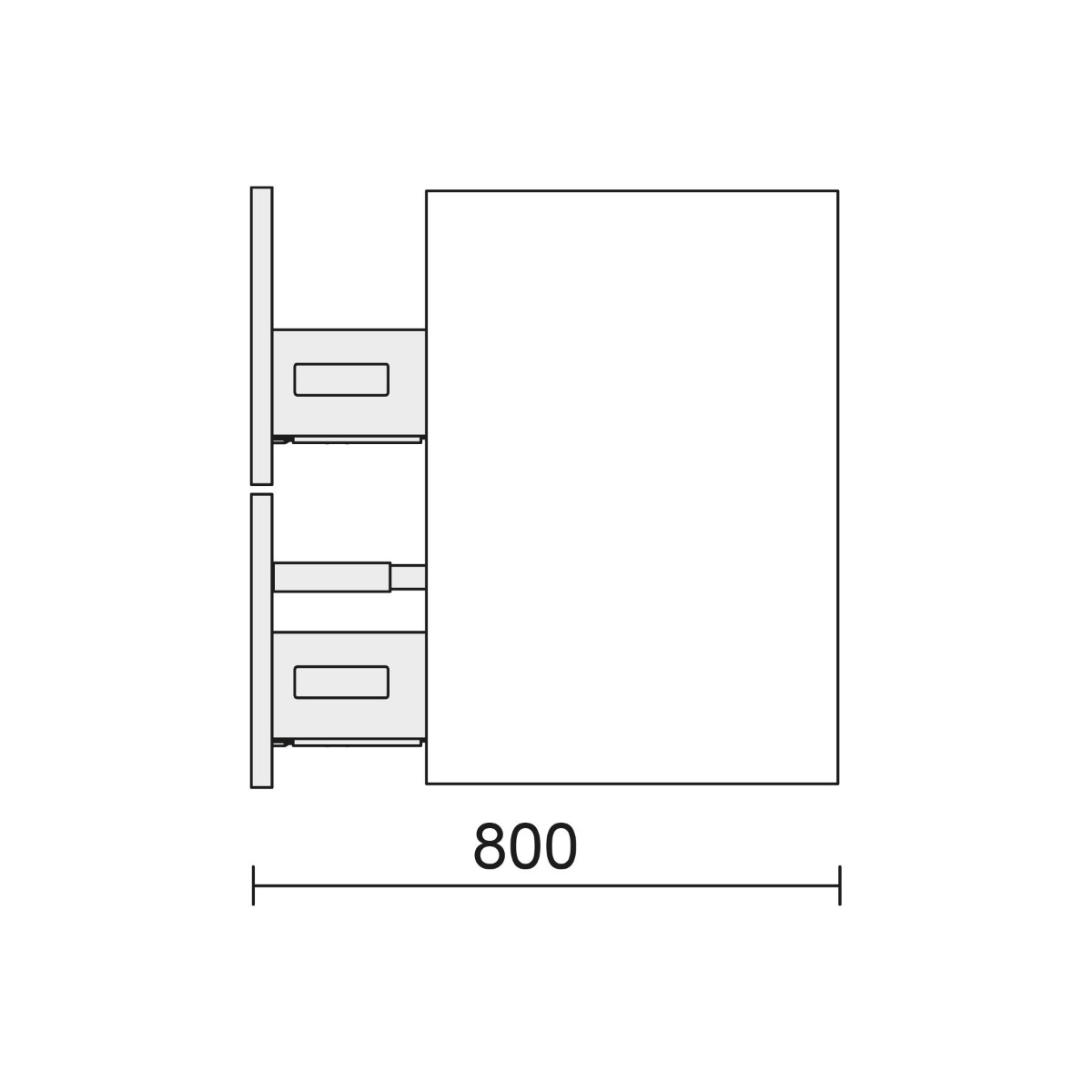 Muebles Monterrey onderkast met 2 lades 100x45x54cm naturel