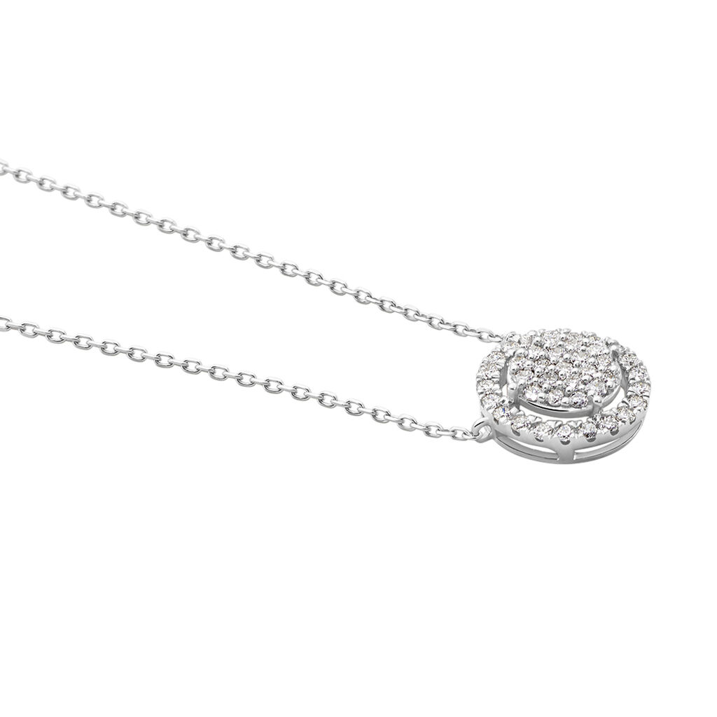 Collier Or Blanc Nawra Diamants Synthétiques