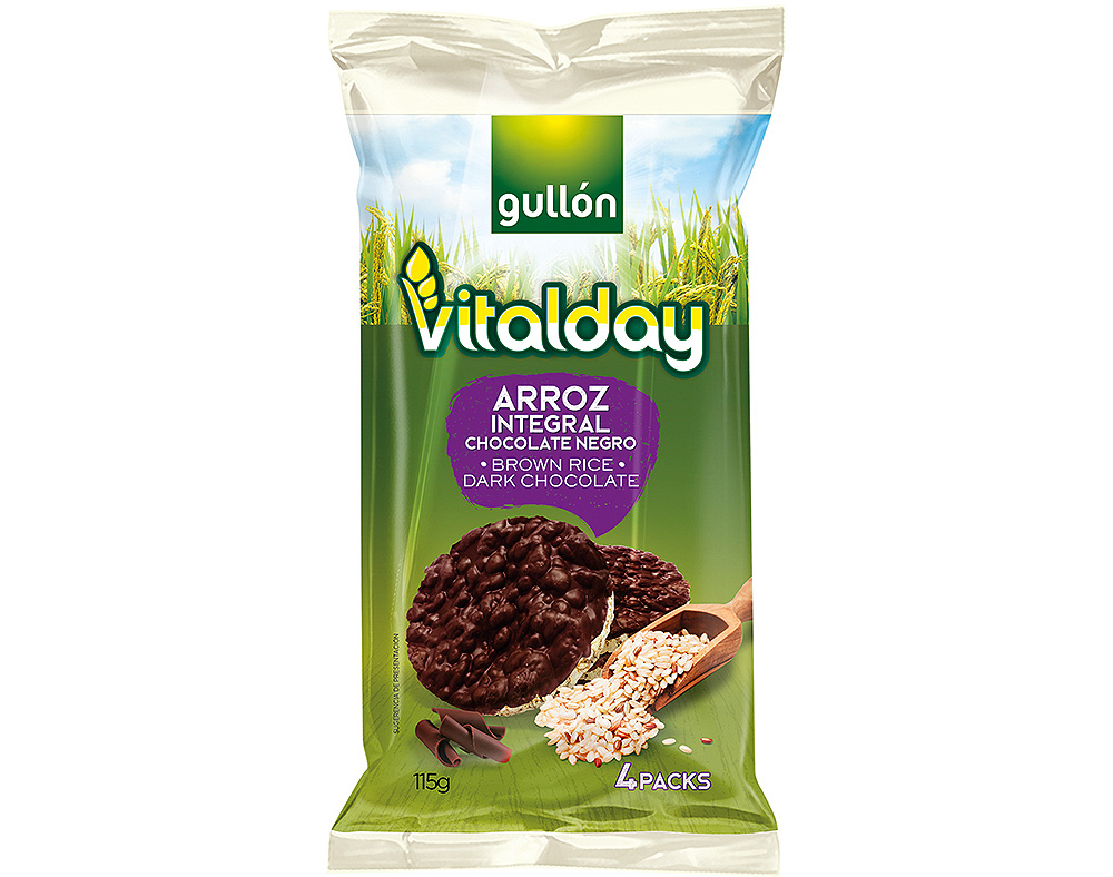 TORTITAS GULLON VITALDAY ARROZ CHOCOLATE 105.2G